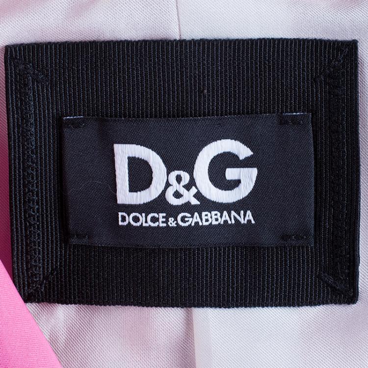 Pre Owned D&G Pink Satin Blazer M