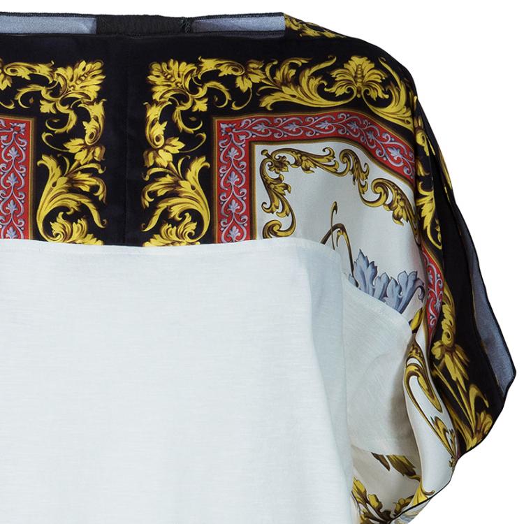 Pre Owned D&G Scarf Print Silk Top L