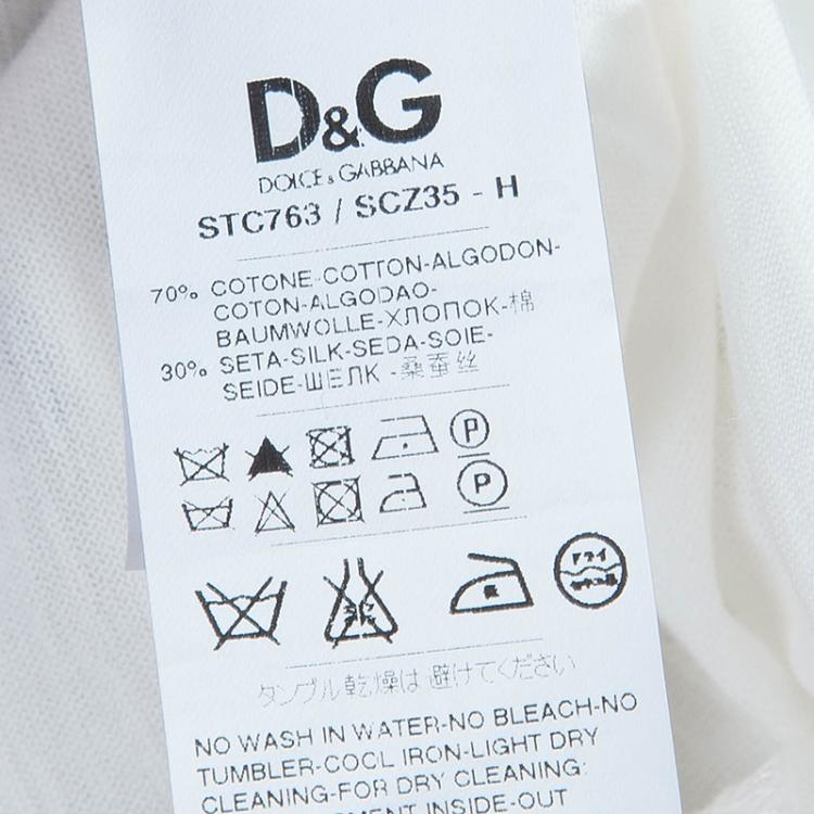 Pre Owned D&G Scarf Print Silk Top L