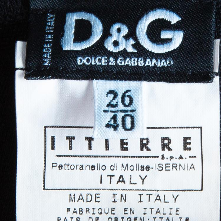 Pre Owned D&G Black Halter Neck Cut-out Detail Dress S