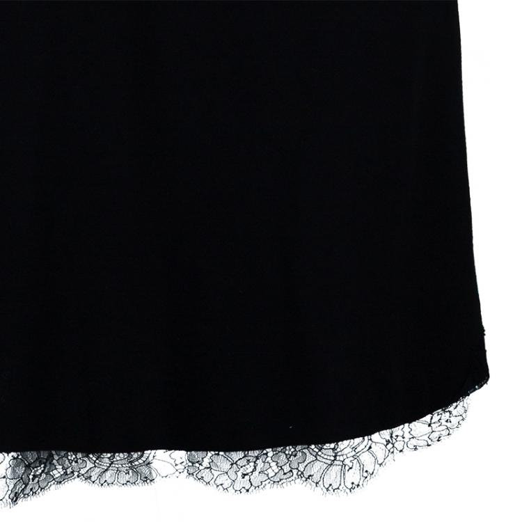 Pre Owned D and G Black Cotton and Lace Dress S