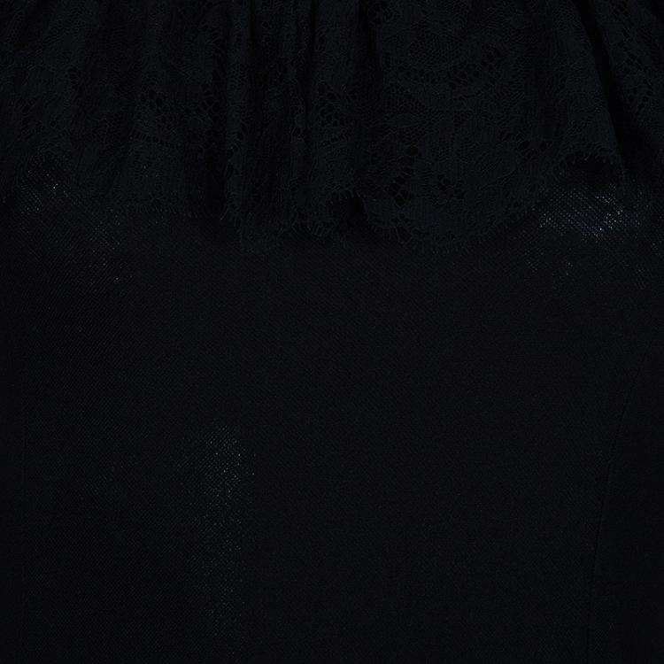 Pre Owned D and G Black Cotton and Lace Dress S
