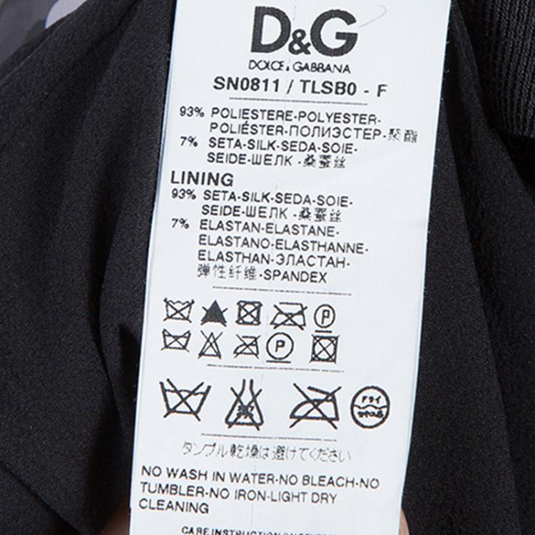 Pre Owned D&G Black Sequin Top L