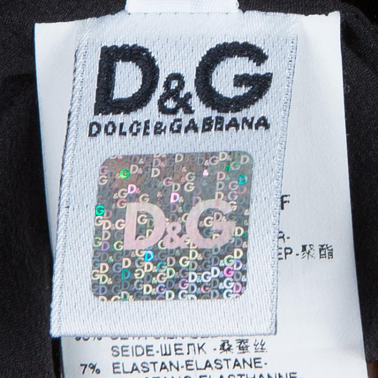 Pre Owned D&G Black Sequin Top L