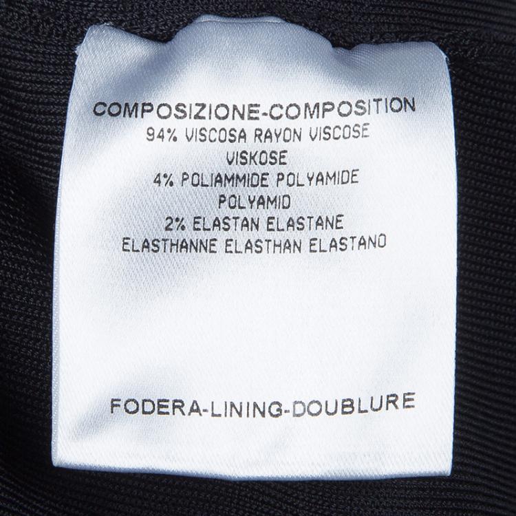 Pre Owned D&G Black Cotton Strapless Dress M