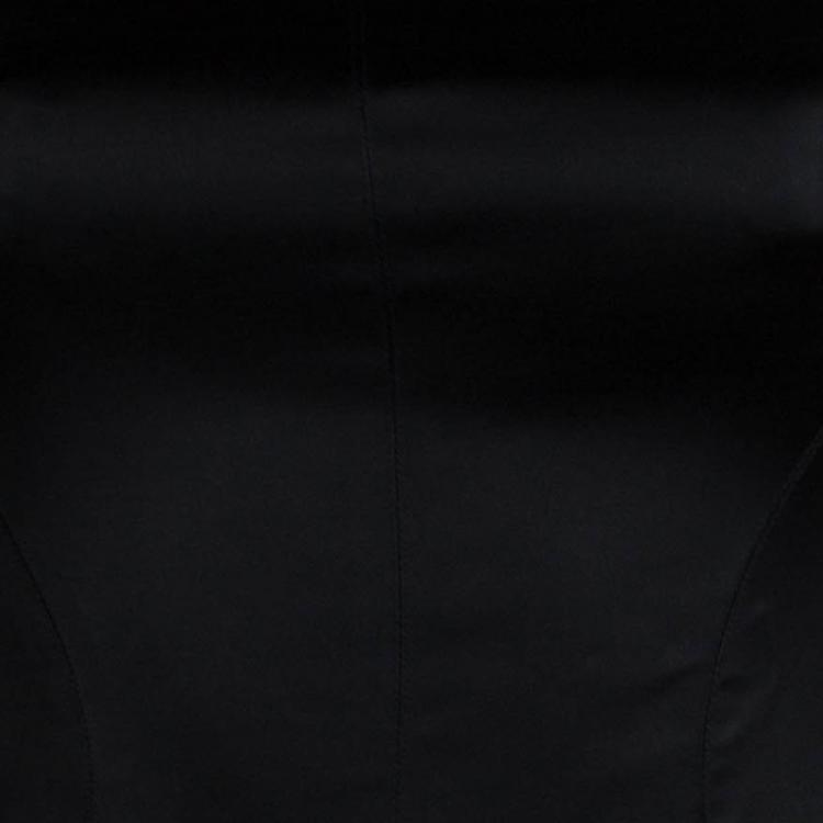 Pre Owned D & G Black Satin Sleeveless Dress S 