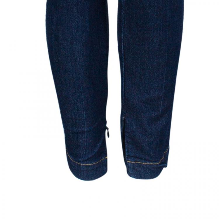 Pre Owned D and G Blue Skinny Zip Hem Denim Pants M