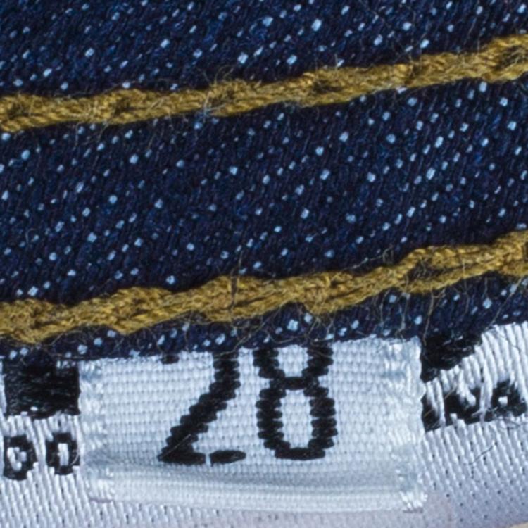 Pre Owned D and G Blue Skinny Zip Hem Denim Pants M