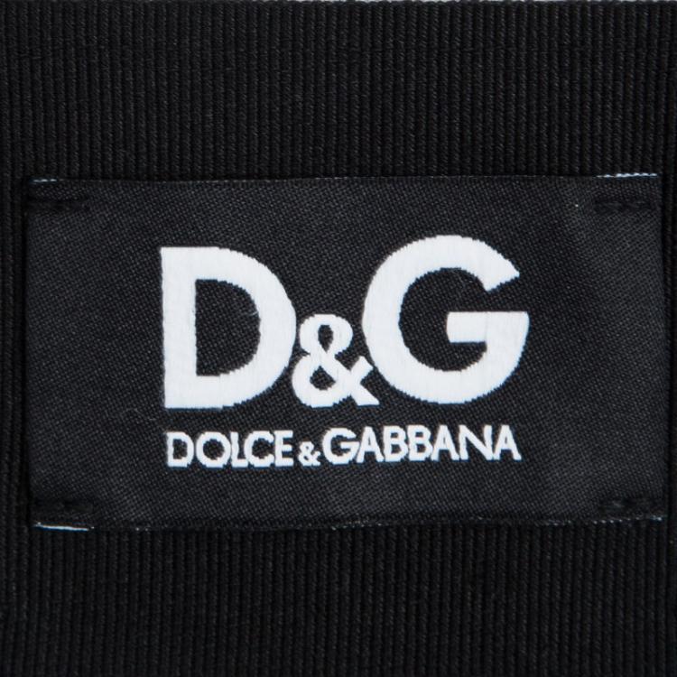 Pre Owned D&G Light Wash Distressed Cropped Denim Jacket S