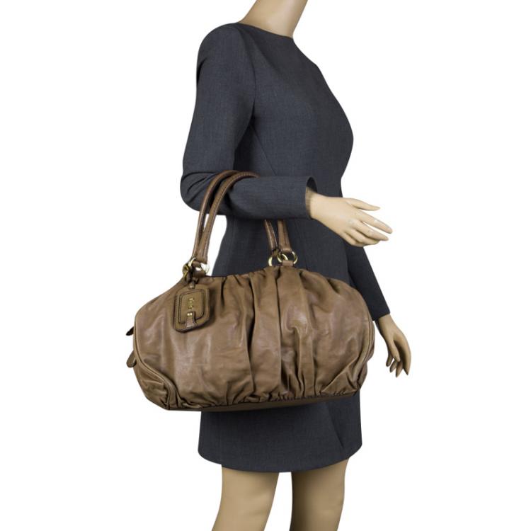 Pre Owned D&G Brown Leather Regina Satchel 