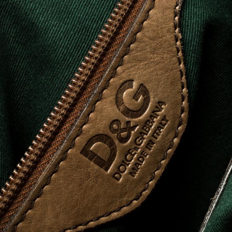 Pre Owned D&G Brown Leather Regina Satchel 