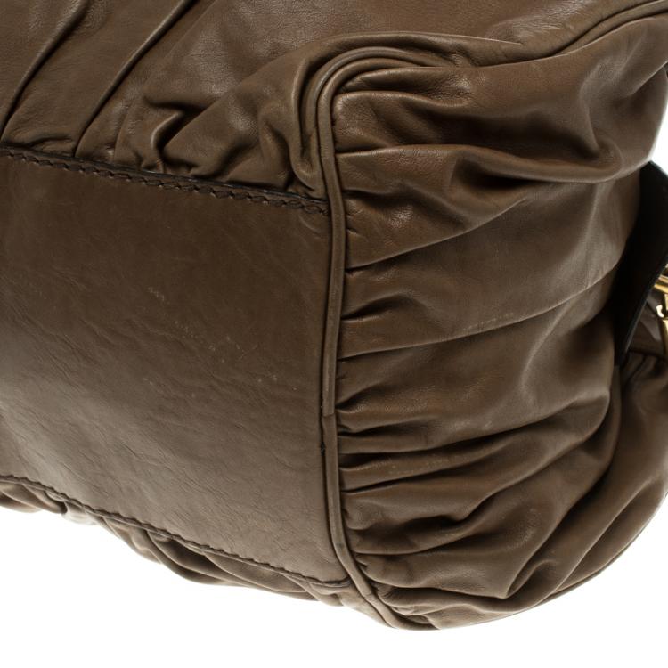 Pre Owned D&G Brown Leather Regina Satchel 