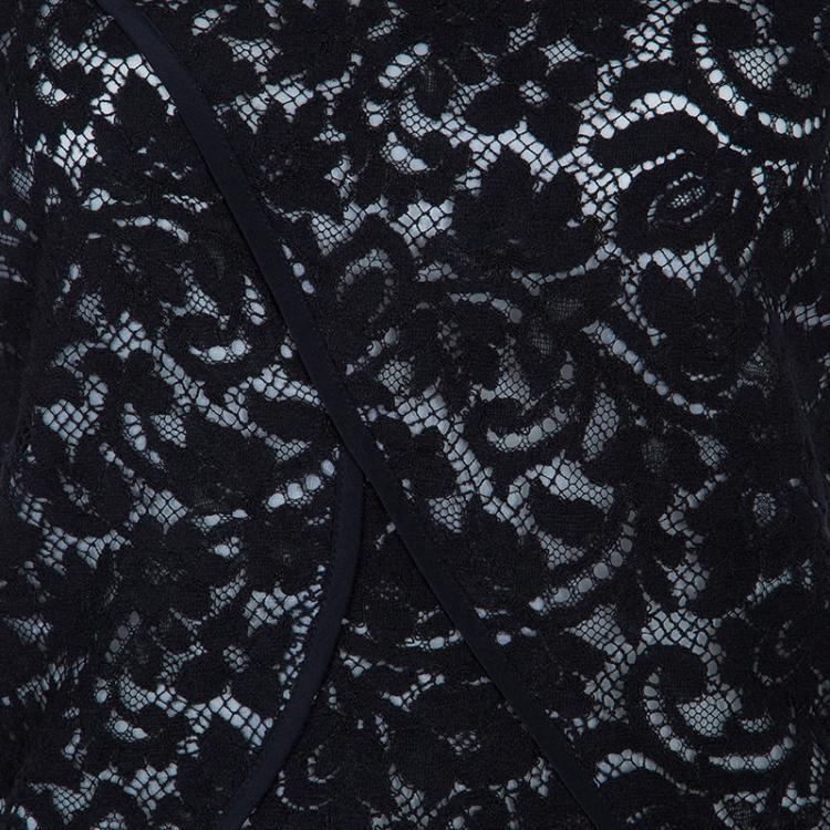 Pre Owned Derek Lam Black Lace Top L