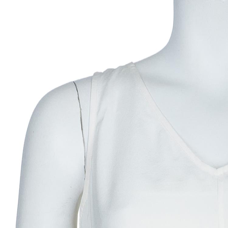 Pre Owned 10 Crosby Derek Lam White High-Low Hem Sleeveless Top S
