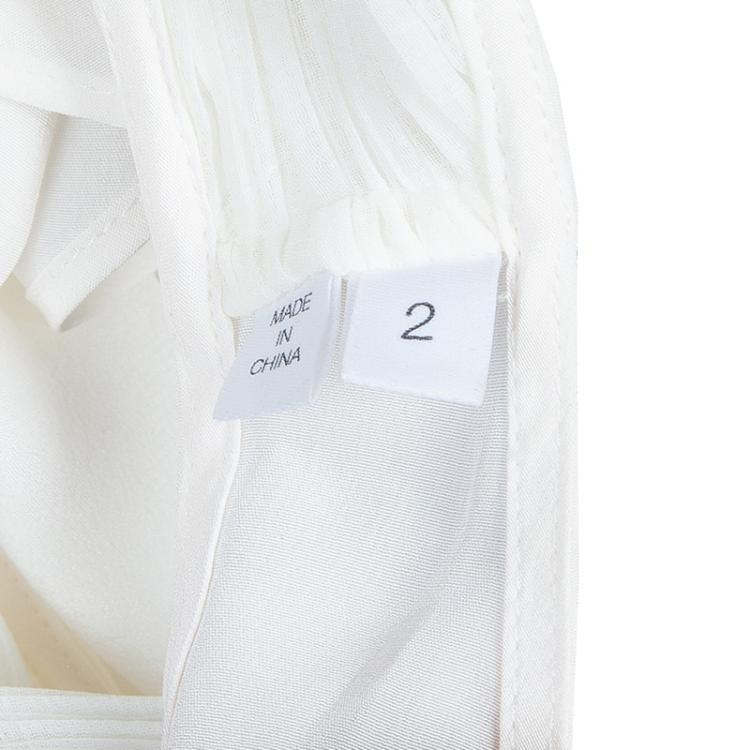 Pre Owned 10 Crosby Derek Lam White High-Low Hem Sleeveless Top S