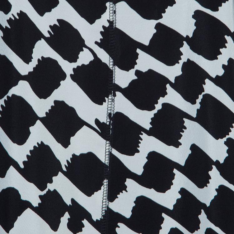 Pre Owned 10 Crosby Derek Lam Monochrome Crossover Strap Sleeveless Top M