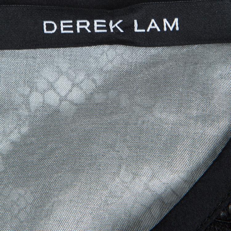 Pre Owned Derek Lam Black Lace Overlay Sleeveless Top L