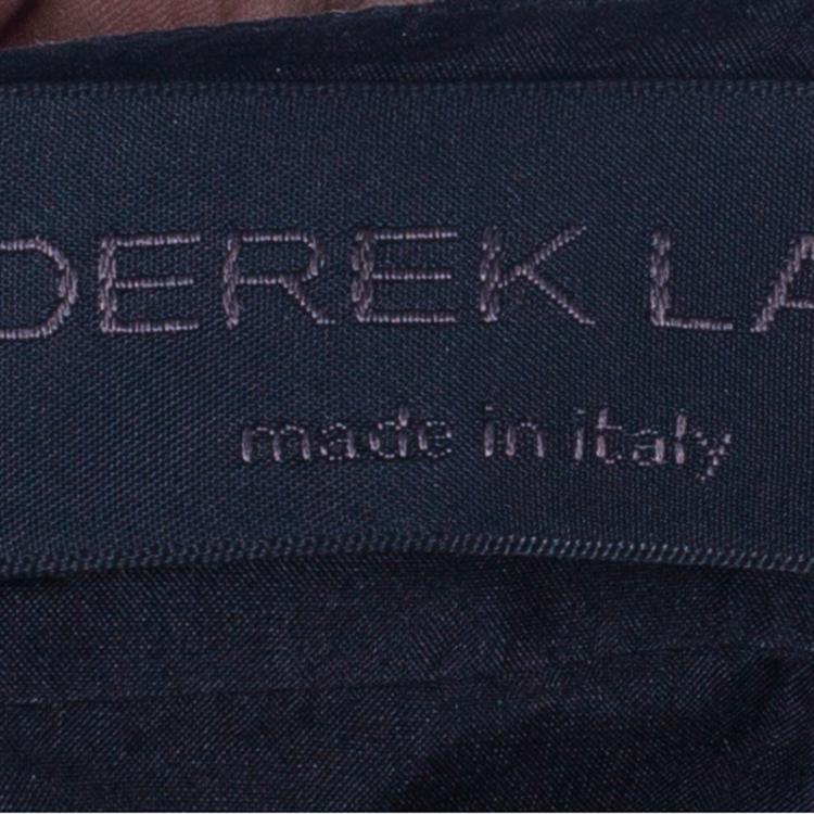 Pre Owned Derek Lam Silk Jacquard Halter Neck Dress L