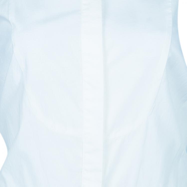 Pre Owned Derek Lam White Sleeveless Cotton Shirt L