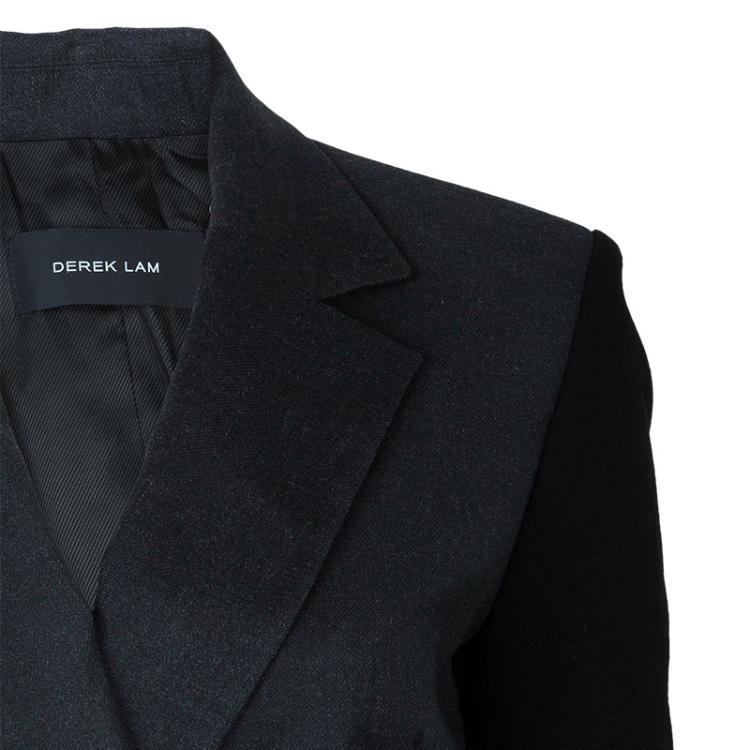 Pre Owned Derek Lam Contrast Sleeve Wool Jacket M