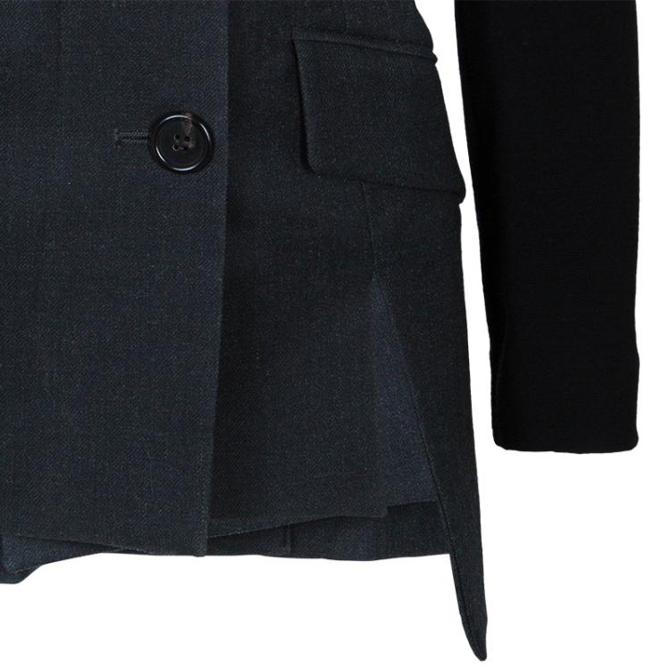 Pre Owned Derek Lam Contrast Sleeve Wool Jacket M