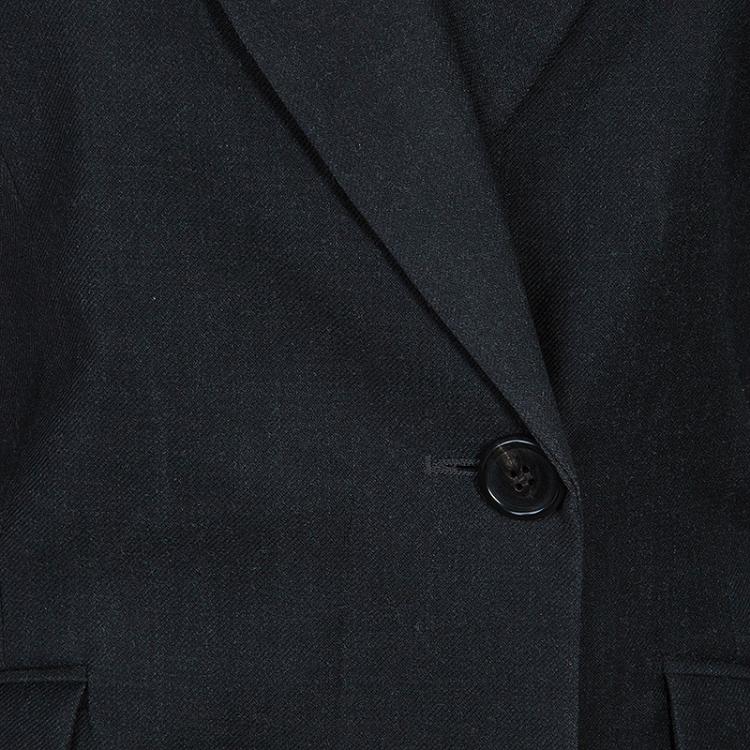 Pre Owned Derek Lam Contrast Sleeve Wool Jacket M