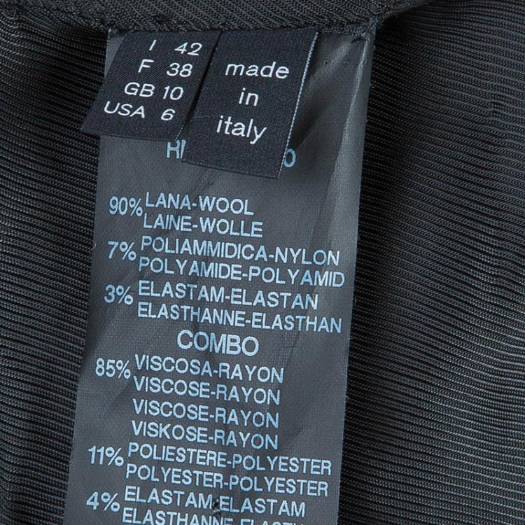 Pre Owned Derek Lam Contrast Sleeve Wool Jacket M