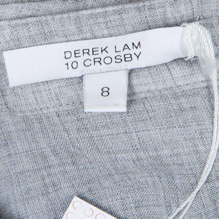 Pre Owned 10 Crosby Derek Lam Grey Long Sleeve Top M