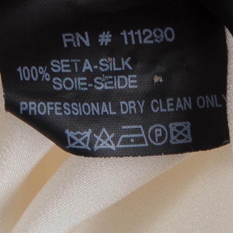 مملوكة مسبقًا Derek Lam Cream Silk  Sleeveless Top M