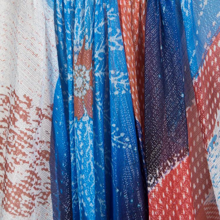 مملوكة مسبقًا Diane Von Furstenberg Batik Land Print Fleurette Kaftan Dress L