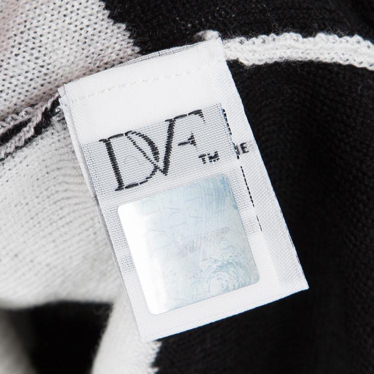 Pre Owned Diane Von Furstenberg Monochrome Wool Daphne Sweater S