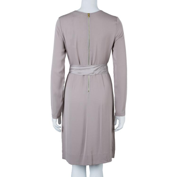 Pre Owned Diane Von Furstenberg Mauve Kimian Dress S