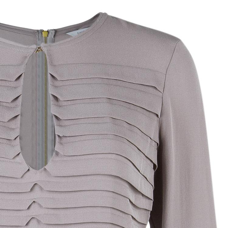 Pre Owned Diane Von Furstenberg Mauve Kimian Dress S