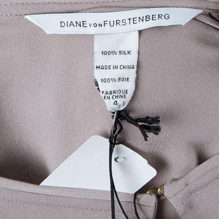 Pre Owned Diane Von Furstenberg Mauve Kimian Dress S