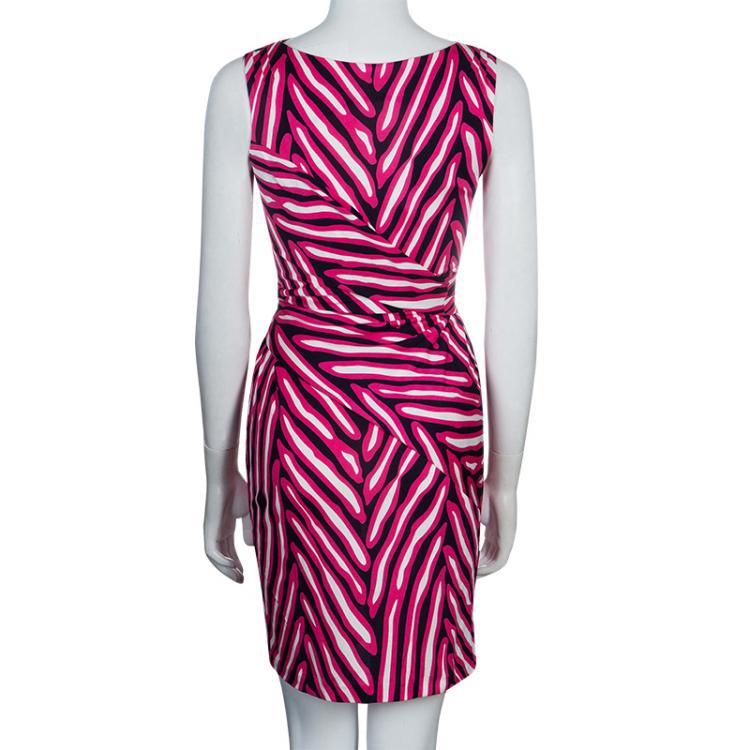Pre Owned Diane von Furstenberg Herrin Print Dress XS