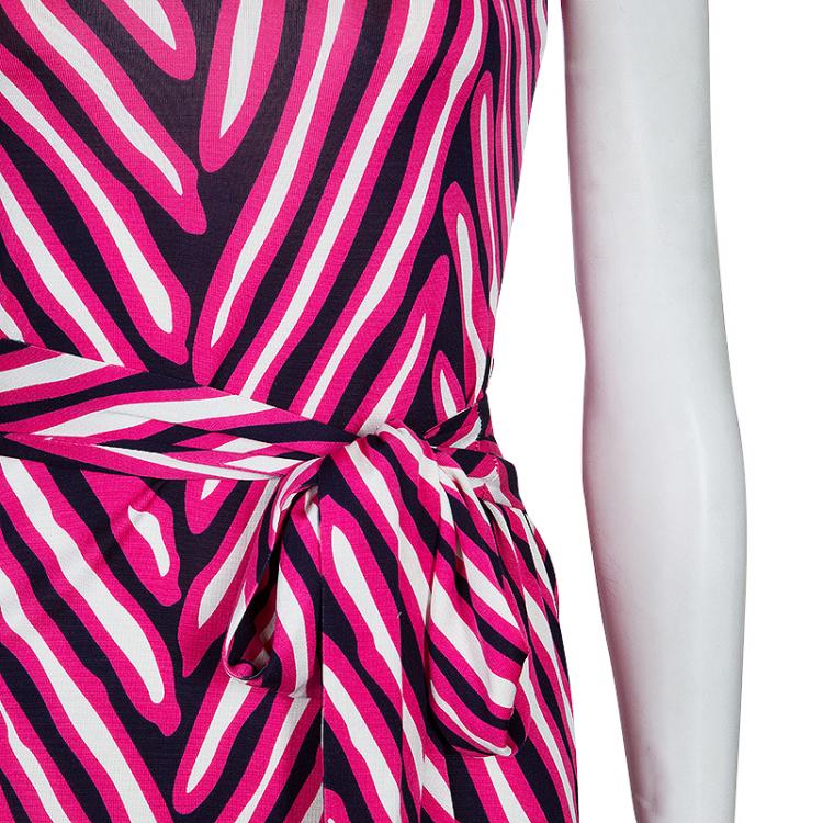 Pre Owned Diane von Furstenberg Herrin Print Dress XS