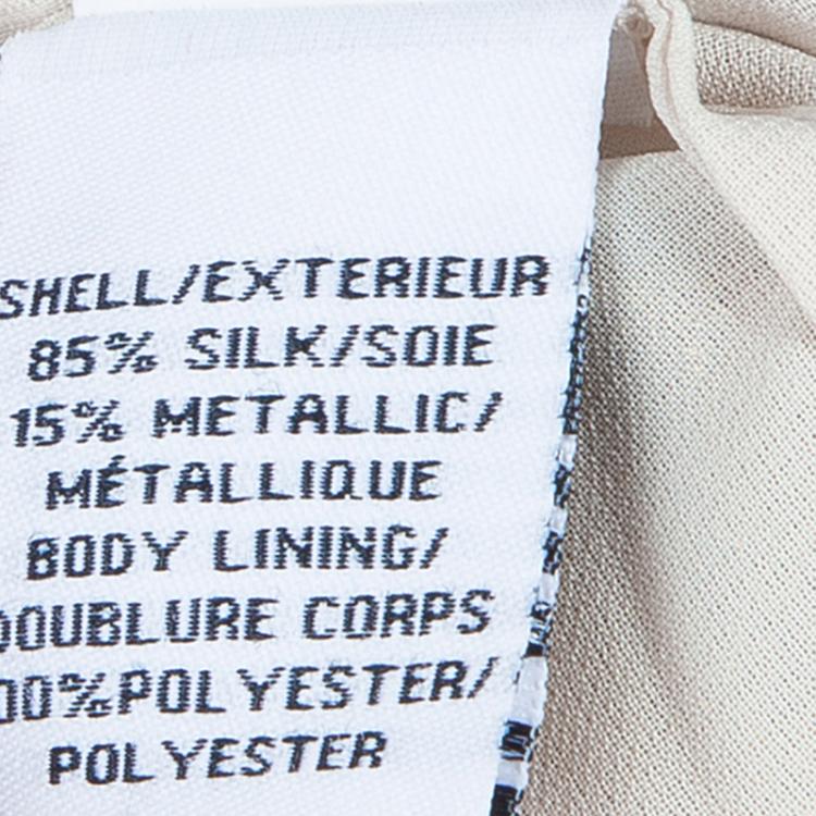 Pre Owned Diane Von Furstenberg Cream Printed Layla Dress M