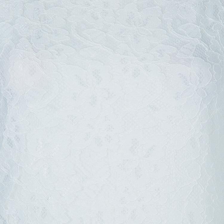Pre Owned Diane Von Furstenberg White Lace Zarita Long Dress S