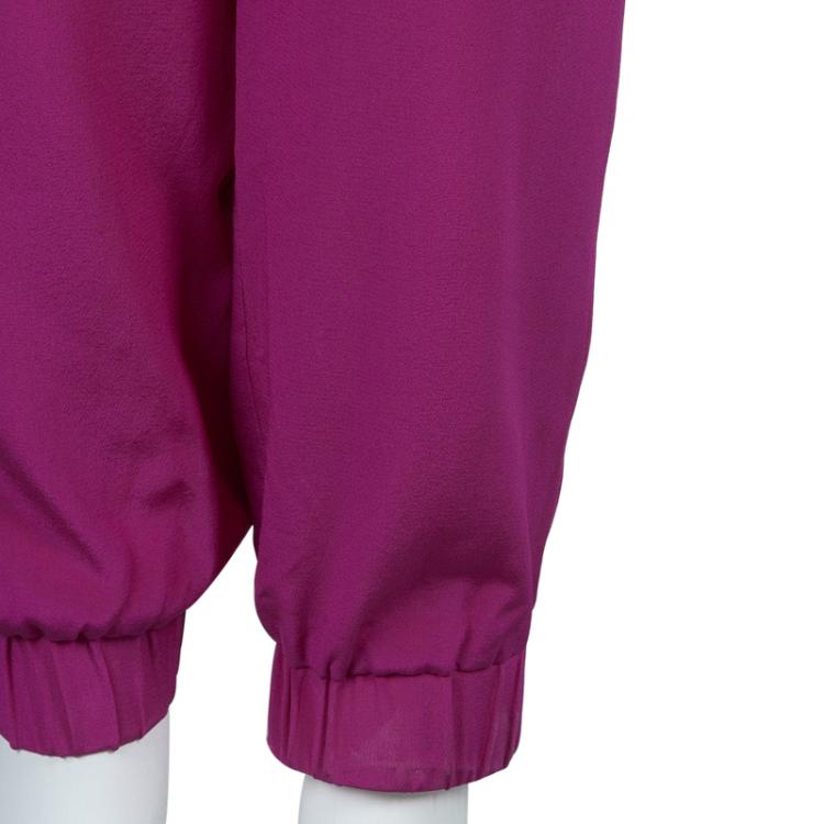 Pre Owned Diane Von Furstenberg Pink Silk Janeta Pants M