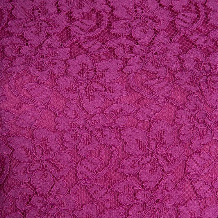 Pre Owned Diane Von Furstenberg Pink Zarita Lace Dress M