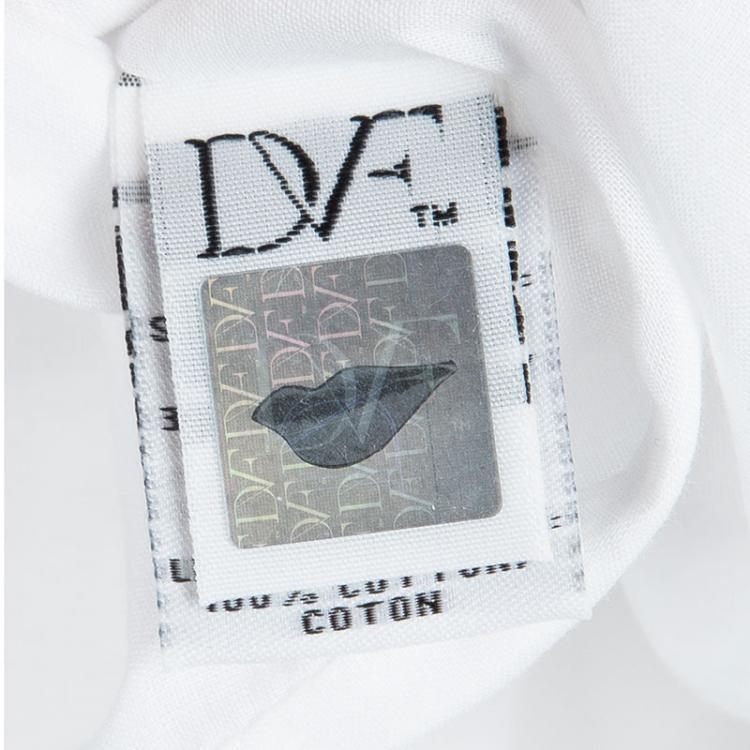 Pre Owned Diane Von Furstenberg White Cotton Sadey Eyelet Skirt XS