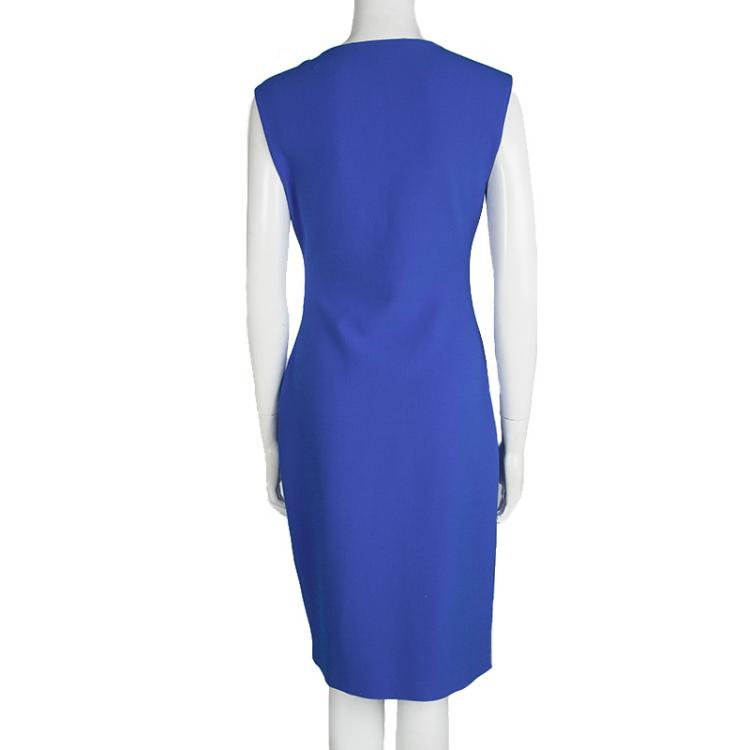 مملوكة مسبقًا Diane Von Furstenberg Blue Fitted Megan Dress M