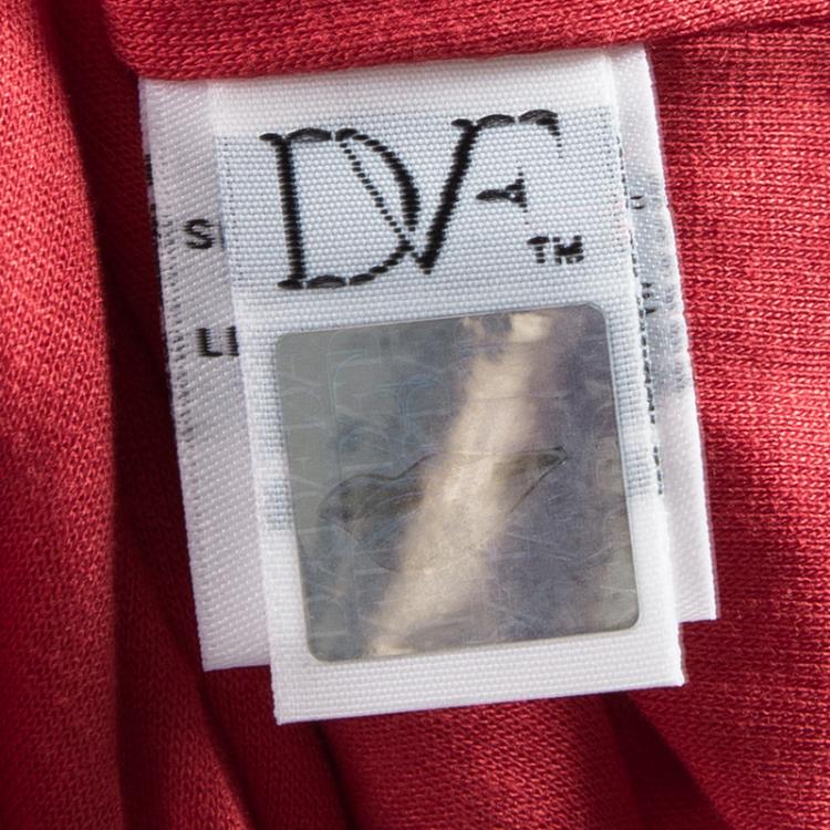 Pre Owned Diane Von Furstenberg Red Lace Long Sleeve Colleen Dress XS