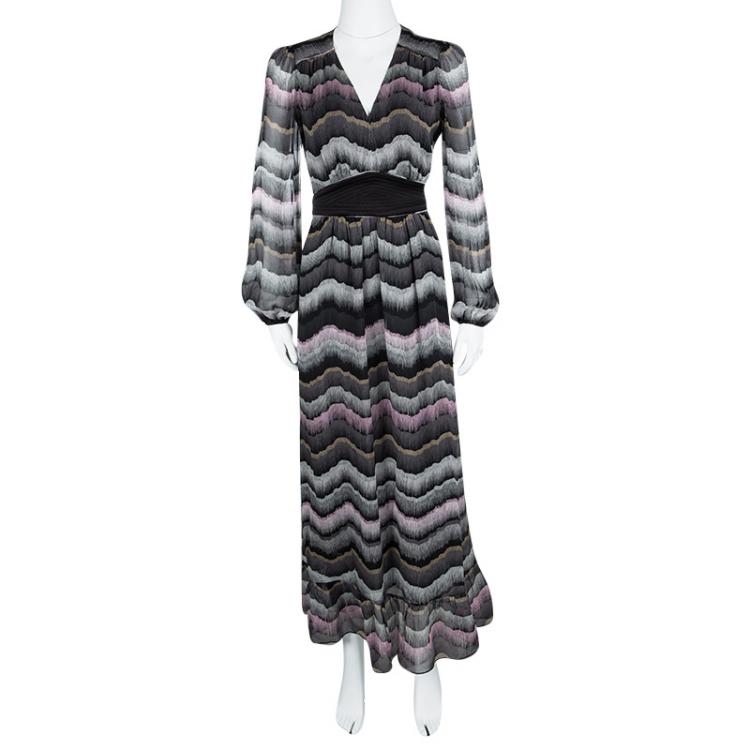 مملوكة مسبقًا Diane Von Furstenberg Multicolor Printed Silk Lizbeth Maxi Dress S