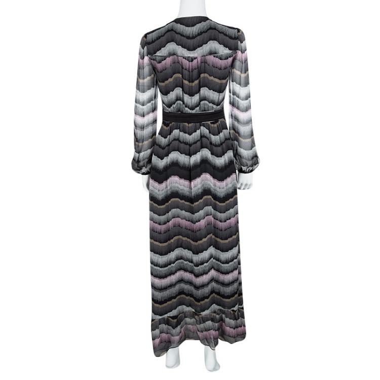 مملوكة مسبقًا Diane Von Furstenberg Multicolor Printed Silk Lizbeth Maxi Dress S
