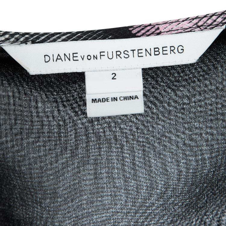 مملوكة مسبقًا Diane Von Furstenberg Multicolor Printed Silk Lizbeth Maxi Dress S