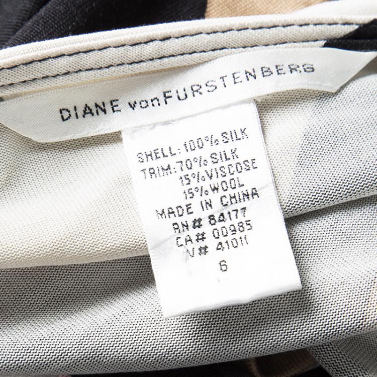 مملوكة مسبقًا Diane Von Furstenberg Multicolor Printed Silk Abri Wrap Dress M