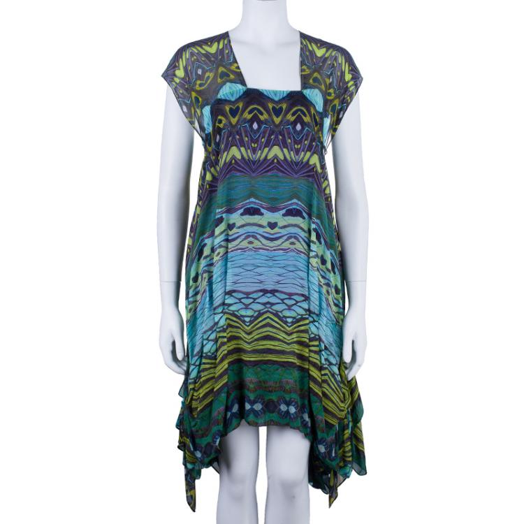 مملوكة مسبقًا Diane Von Furstenberg Vanner Tribal Print Dress M