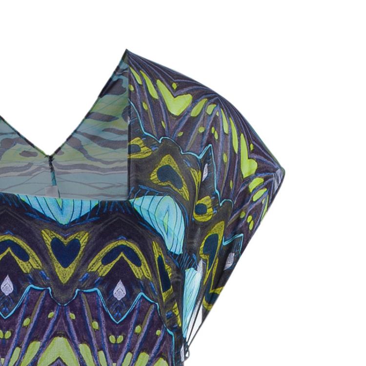 مملوكة مسبقًا Diane Von Furstenberg Vanner Tribal Print Dress M