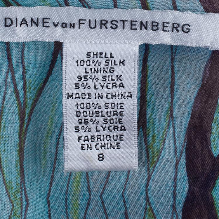 مملوكة مسبقًا Diane Von Furstenberg Vanner Tribal Print Dress M
